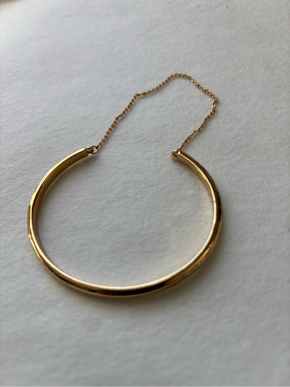 Jenny Bird Polished Gold Collar Necklace with Safety Chain